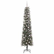 С изкуствено коледно дърво с 300 LED светодиода Зелен 210 cm