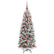 С изкуствено коледно дърво с 150 LED светодиода Бяло 120 cm