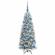 С изкуствено коледно дърво с 150 LED светодиода Бяло 120 cm