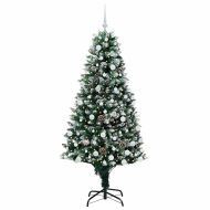 С изкуствено коледно дърво с 300 LED светодиода Зелен 180 cm