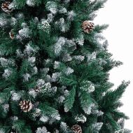С изкуствено коледно дърво с 300 LED светодиода Зелен 210 cm