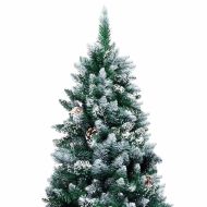 С изкуствено коледно дърво с 300 LED светодиода Зелен 210 cm
