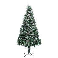 С изкуствено коледно дърво с 300 LED светодиода Зелен 240 cm