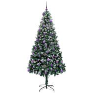 С изкуствено коледно дърво с 300 LED светодиода Зелен 240 cm