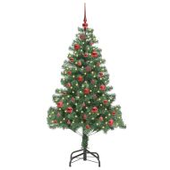 Коледно дърво с 150 LED светодиода с поставка Зелен 150 cm ПВЦ