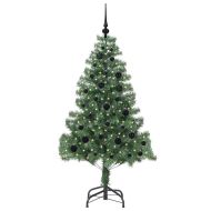 Коледно дърво с 150 LED светодиода с поставка Зелен 150 cm ПВЦ