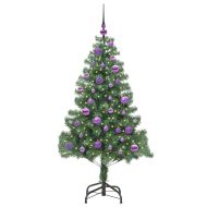 Коледно дърво с 150 LED светодиода с поставка Зелен 150 cm ПВЦ