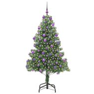 Коледно дърво с 300 LED светодиода с поставка Зелен 180 cm ПВЦ