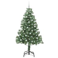 Коледно дърво с 300 LED светодиода с поставка Зелен 210 cm ПВЦ