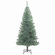 Изкуствена коледна елха със сняг и LED светлина 240 cm