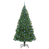 С изкуствено коледно дърво с 300 LED светодиода Зелен 210 cm