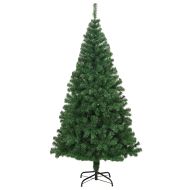 С изкуствено коледно дърво с 300 LED светодиода Зелен 210 cm