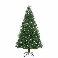 С изкуствено коледно дърво с 300 LED светодиода Зелен 240 cm