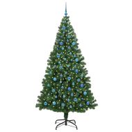 С изкуствено коледно дърво с 300 LED светодиода Зелен 240 cm