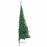 Изкуствена коледна елха с подсветка Зелен 240 cm ПВЦ