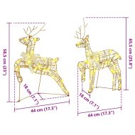 LED елени с 180 LED светодиода 6 pcs Златист PET