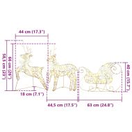 LED елени с 40 LED светодиода 7 pcs Златист PET