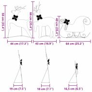 LED елени 3 pcs Топло бяло текстил