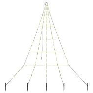 LED коледна елха с колчета за земя Топло бяло 182 см Метал