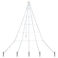 LED коледна елха с колчета за земя Хладно бяло 182 см Метал