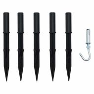 LED коледна елха с колчета за земя Хладно бяло 182 см Метал