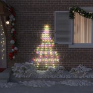 LED коледна елха с колчета за земя Многоцветен 182 см Метал
