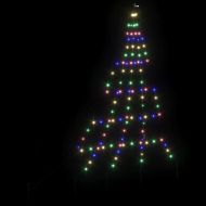 LED коледна елха с колчета за земя Многоцветен 182 см Метал