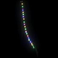 LED коледна елха с колчета за земя Многоцветен 182 см Метал