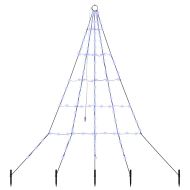 LED коледна елха с колчета за земя Синьо 182 см Метал