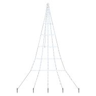 LED коледна елха с колчета за земя Хладно бяло 306 см Метал