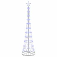 LED Коледна Елха с поставка Синьо 51 х 51 х 190 см Метал