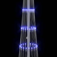 LED Коледна Елха с поставка Синьо 51 х 51 х 190 см Метал