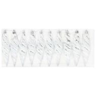 Коледна спирална топка 40 pcs Сребрист Пластмаса