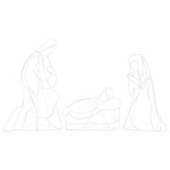 Светеща ясла с 550 LED светодиода Многоцветен 112 x 71,5 см ПВЦ