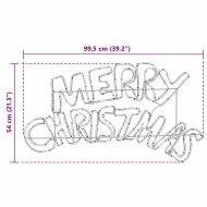 Коледен знак с 240 LED светодиода Многоцветен 99,5 x 54 см ПВЦ