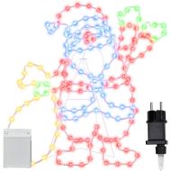 Светлина Дядо Коледа Многоцветен 58.5 x 60 x 1.3 см Желязо