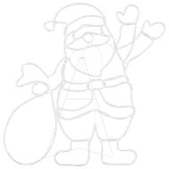 Светлина Дядо Коледа Многоцветен 58.5 x 60 x 1.3 см Желязо