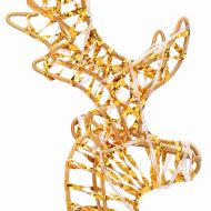 Дядо Коледа, който дърпа шейна Топло бяло 30 x 12 x 55 см PET