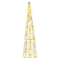 Коледно дърво 3 pcs Топло бяло 20 х 20 х 80 см PET