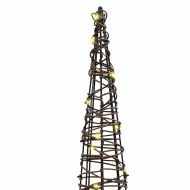 Коледно дърво 3 pcs Топло бяло 20 х 20 х 80 см Ратан