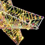 3D звезда с 50 LED светодиода Топло бяло 55 x 52.5 x 9 см PET