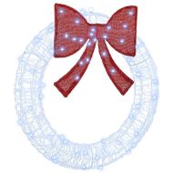 Венец с 60 LED светодиода Студено бяло 76 x 76 x 8,5 см Акрил