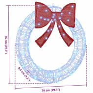 Венец с 60 LED светодиода Синьо 76 x 76 x 8,5 см Акрил