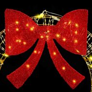 Венец с 60 LED светодиода Топло бяло 76 x 76 x 8 см PET