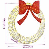 Венец с 150 LED светодиода Топло бяло 121 x 121 x 10 см PET