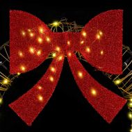 Венец с 80 LED светодиода Топло бяло 90 x 90 x 9 см Ратан