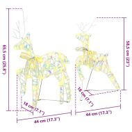 LED елени с 40 LED светодиода 2 pcs Топло бяло PET