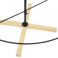 Коледно дърво с конус с поставка Черно 180,5 cm Стомана