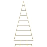 Метално коледно дърво Златист 125 cm Прахово покритие стомана
