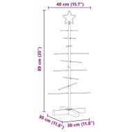 Метално коледно дърво Черно 89 cm Прахово покритие стомана